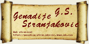Genadije Stranjaković vizit kartica